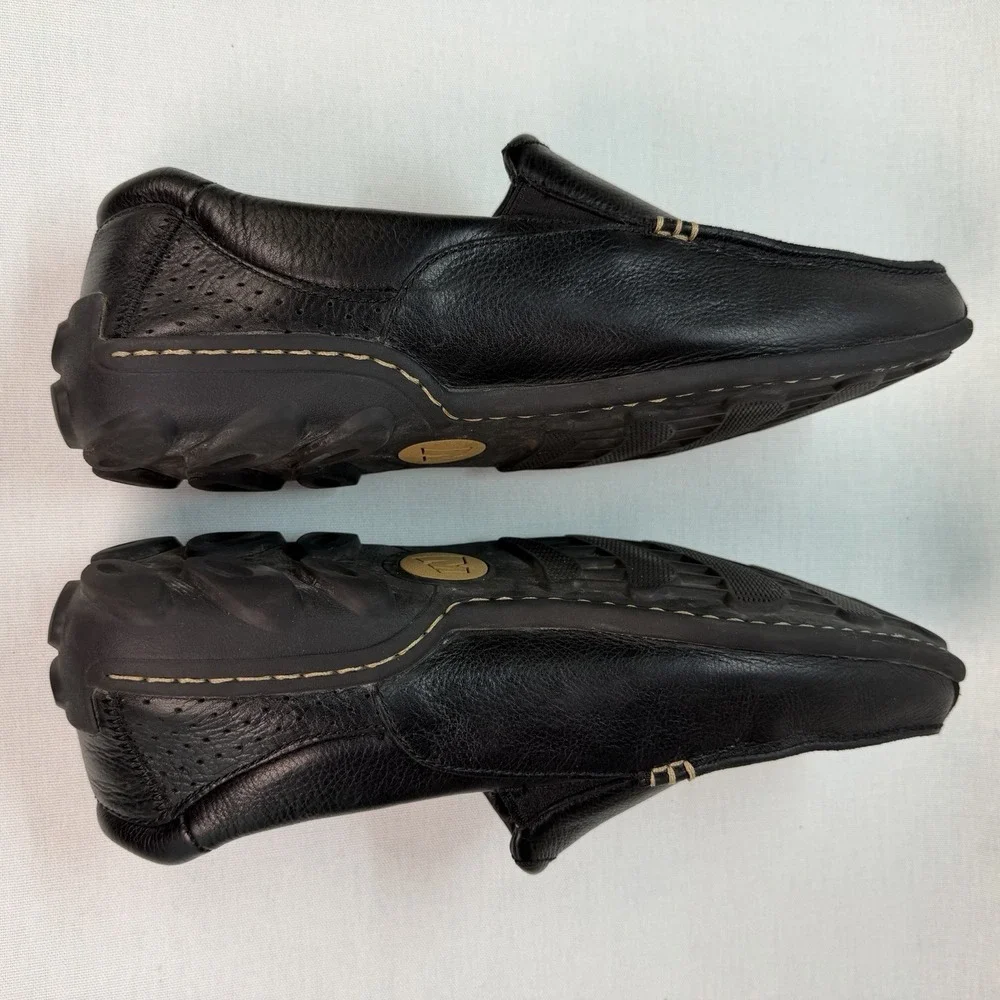 Merrell Rally Mocs Driving Loafers Mens 11.5 Black Leather Slip On J38509